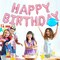 Colorful Celebrations: 16-Inch Mylar Foil Happy Birthday Balloons Banner - Eco-Friendly Decor for All Ages!